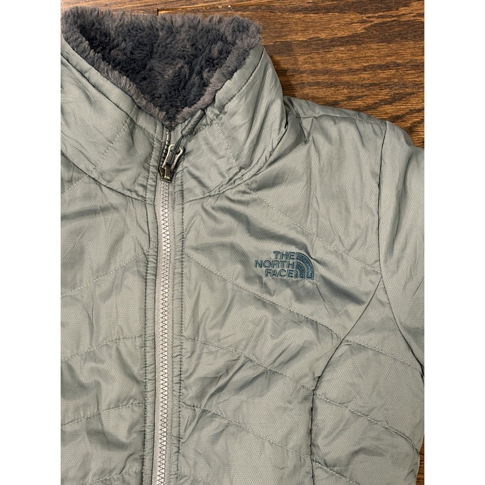 The North Face Mossbud Reversible Fall Sherpa Jacket Coat Women XS Green